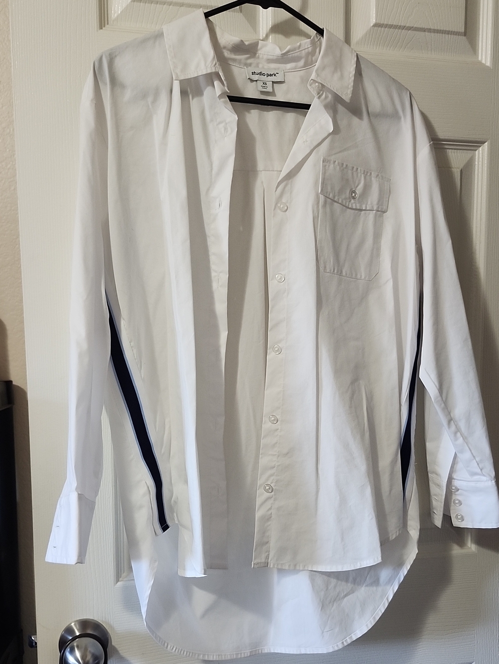 Studio White Long-Sleeve Button-Up Shirt